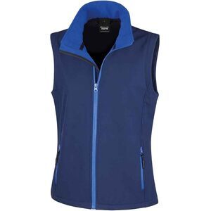 Result Womens/Ladies Core Printable Soft Shell Bodywarmer / Navy/Royal Blue